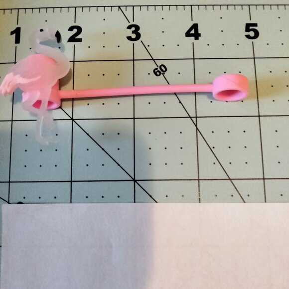 Straw Caps Flamingo Silicone Charms Lot 3 - Picture 7 of 11